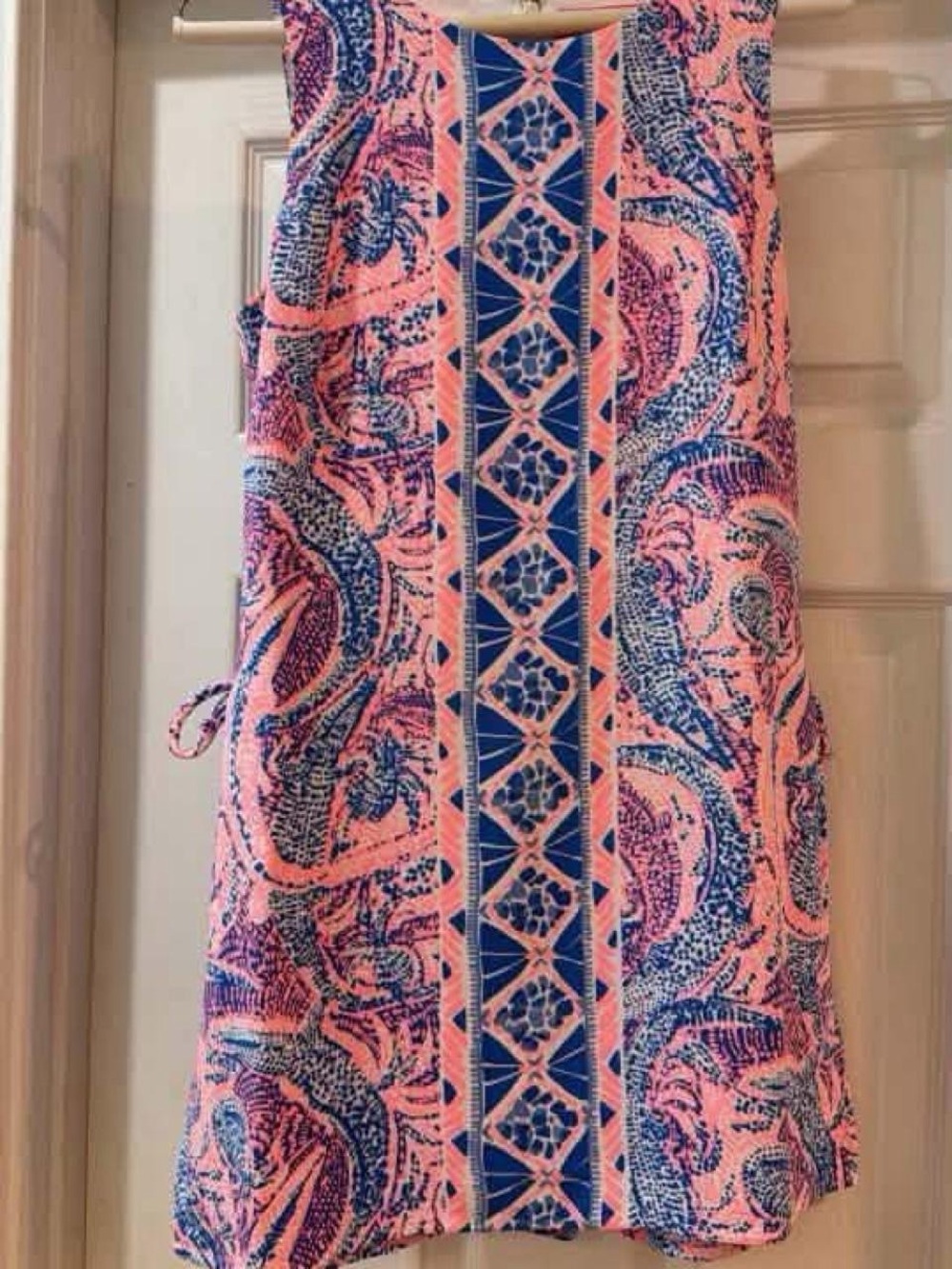 Women’s Pink & Blue Printed Romper